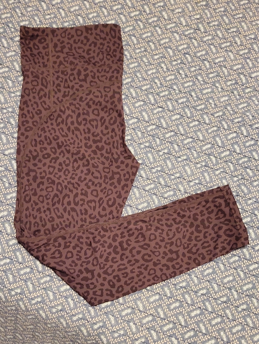 Women's Leopard Print Leggings in Mauve